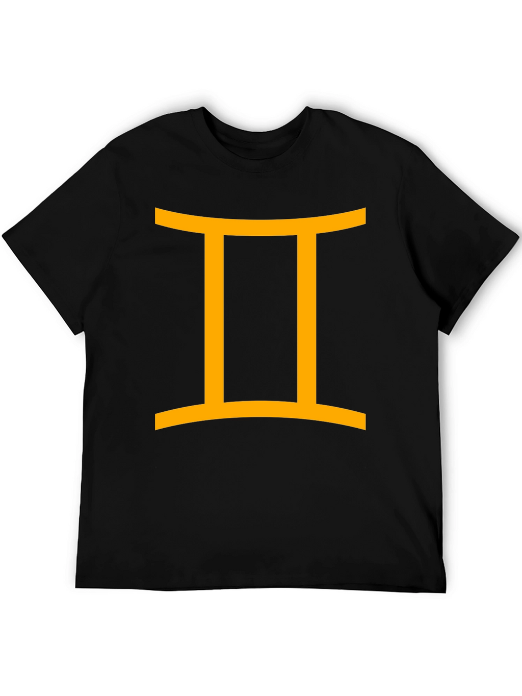 Gemini Zodiac Sign Black T-Shirt