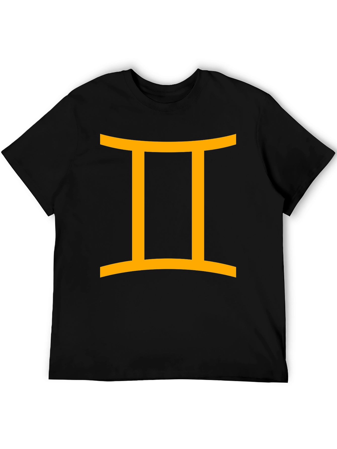Gemini Zodiac Sign Black T-Shirt