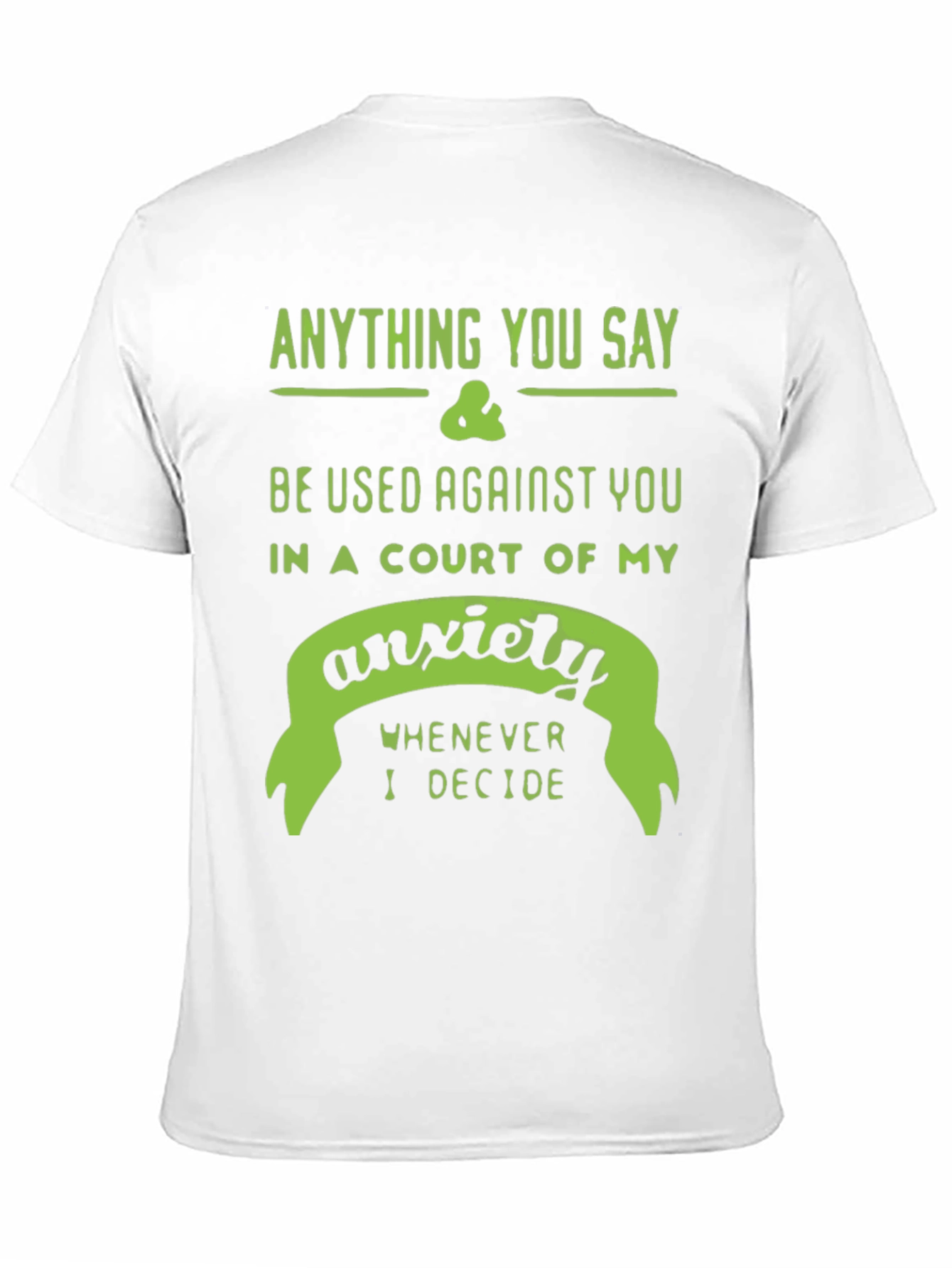 Anxiety Court T-Shirt - Funny Sarcastic Tee