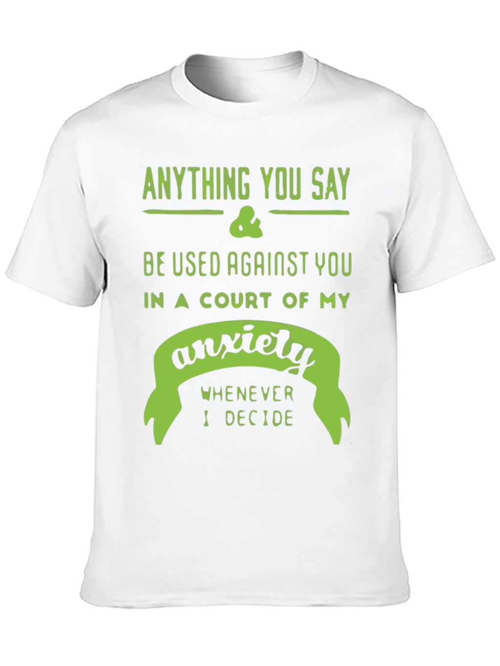 Anxiety Court T-Shirt - Funny Sarcastic Tee