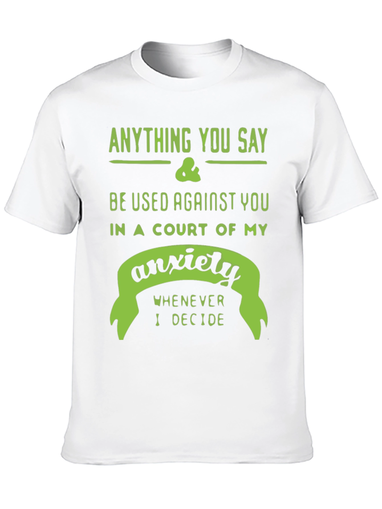 Anxiety Court T-Shirt - Funny Sarcastic Tee