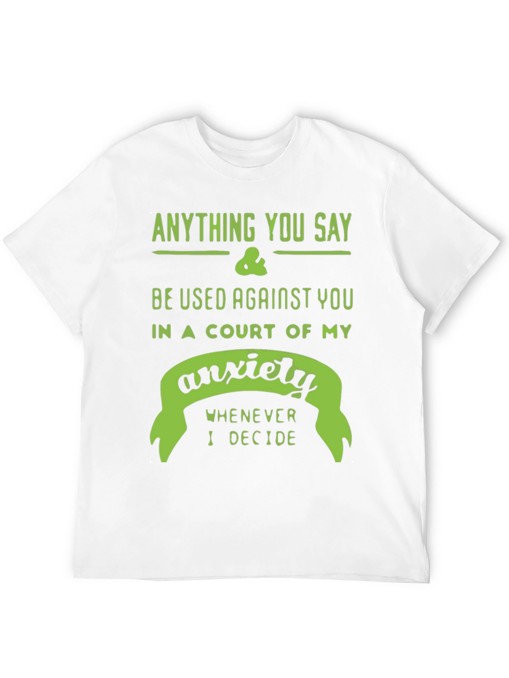 Anxiety Court T-Shirt - Funny Sarcastic Tee
