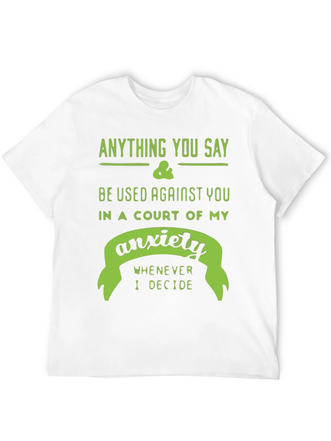 Anxiety Court T-Shirt - Funny Sarcastic Tee