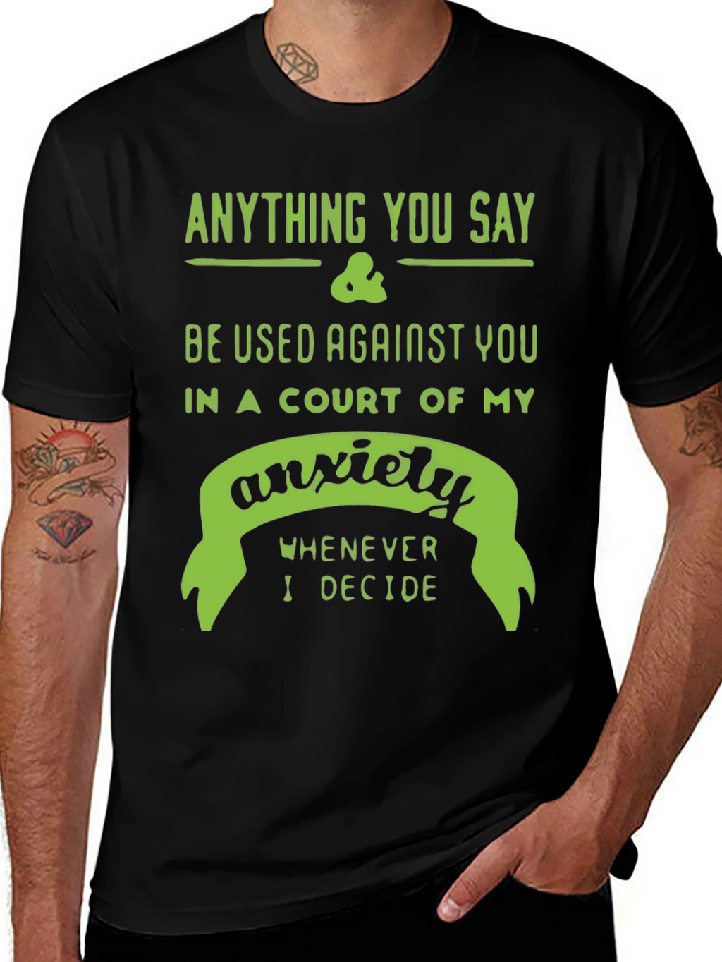 Anxiety Court T-Shirt - Funny Sarcastic Tee