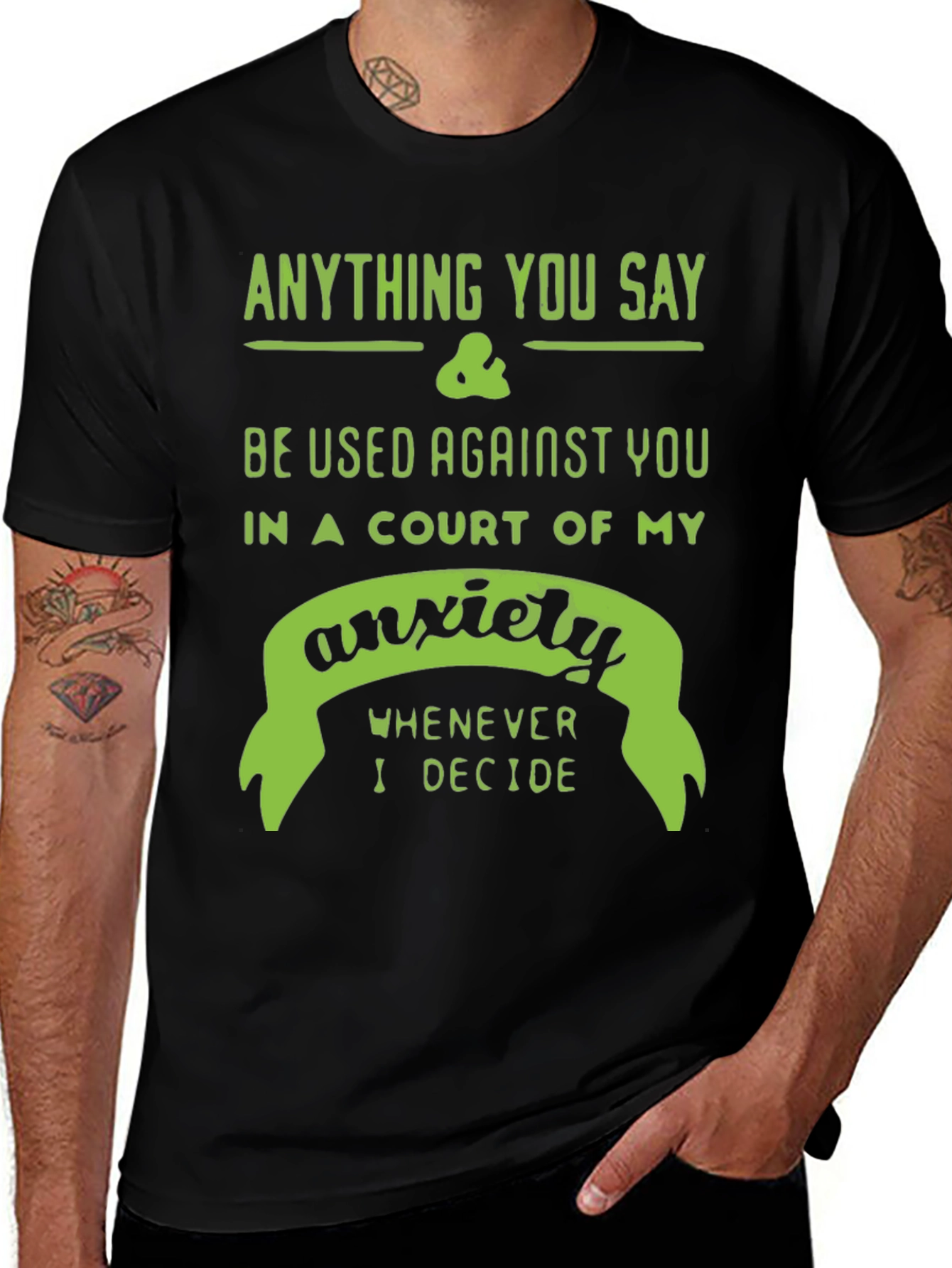 Anxiety Court T-Shirt - Funny Sarcastic Tee