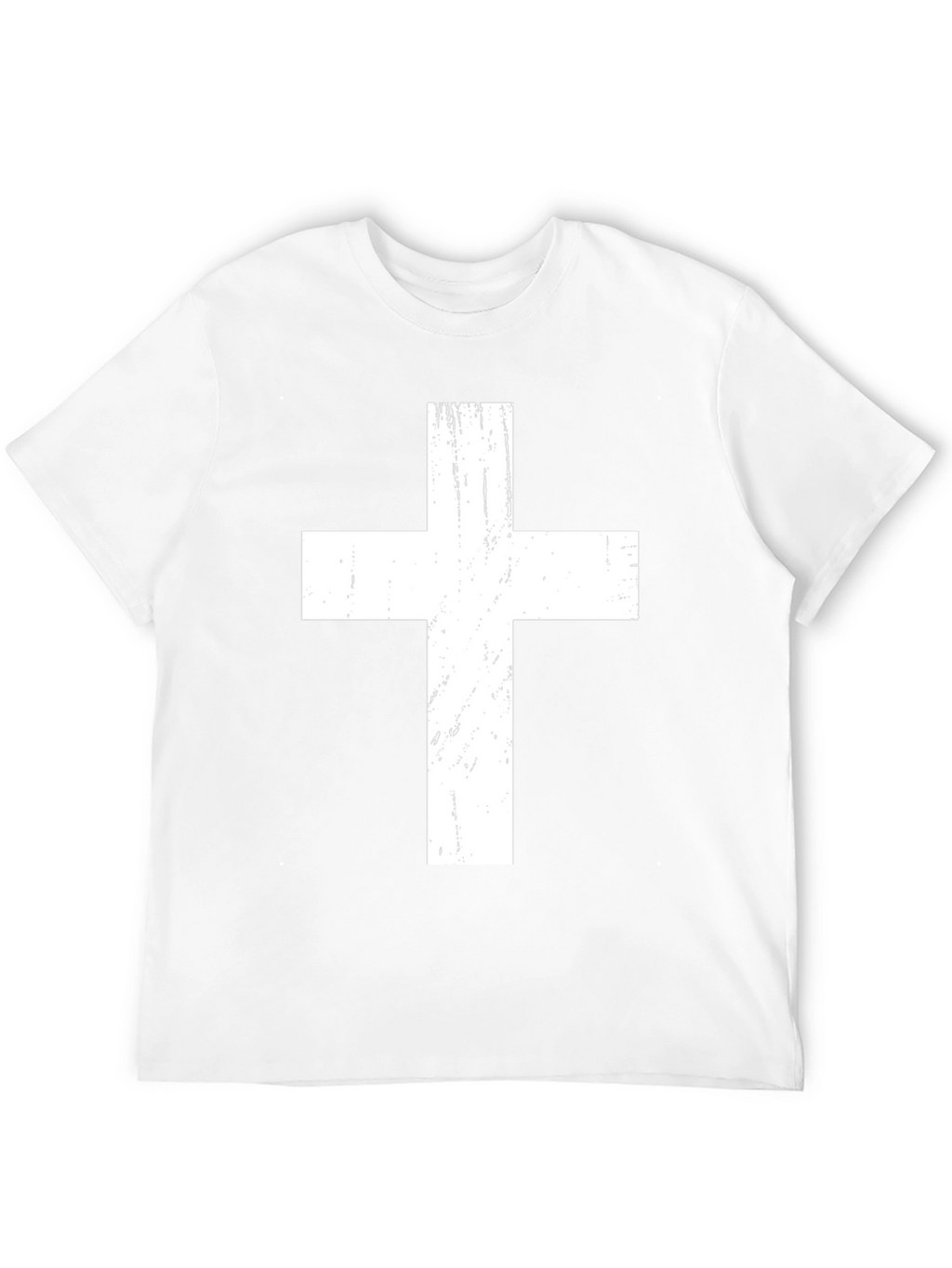 Distressed Cross Graphic Tee - Black Christian T-Shirt