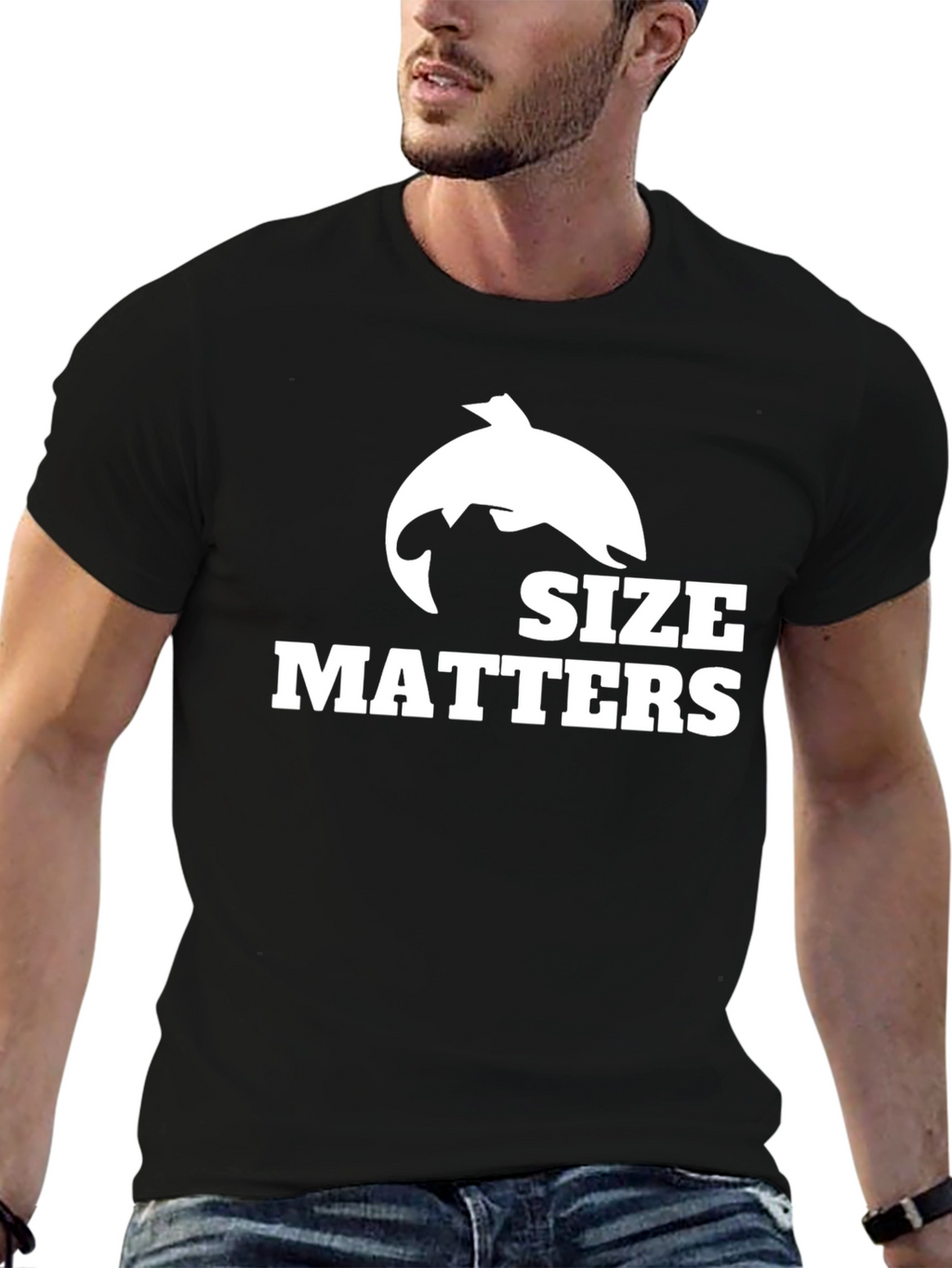 Size Matters Fishing T-Shirt - Black