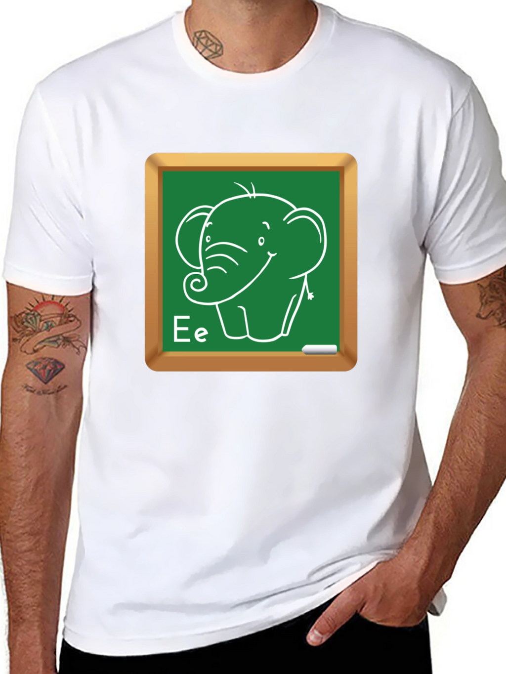 Elephant Chalkboard Tee - Cute Animal T-Shirt