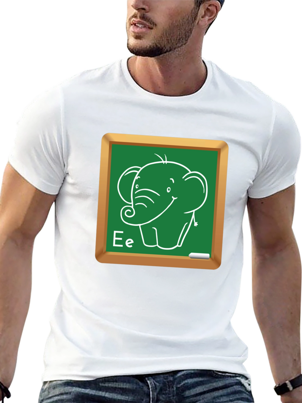 Elephant Chalkboard Tee - Cute Animal T-Shirt
