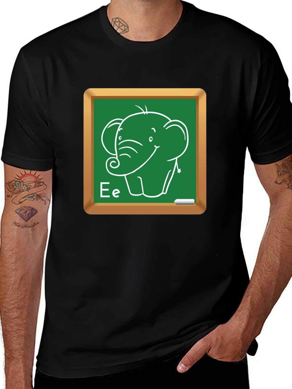 Elephant Chalkboard Tee - Cute Animal T-Shirt