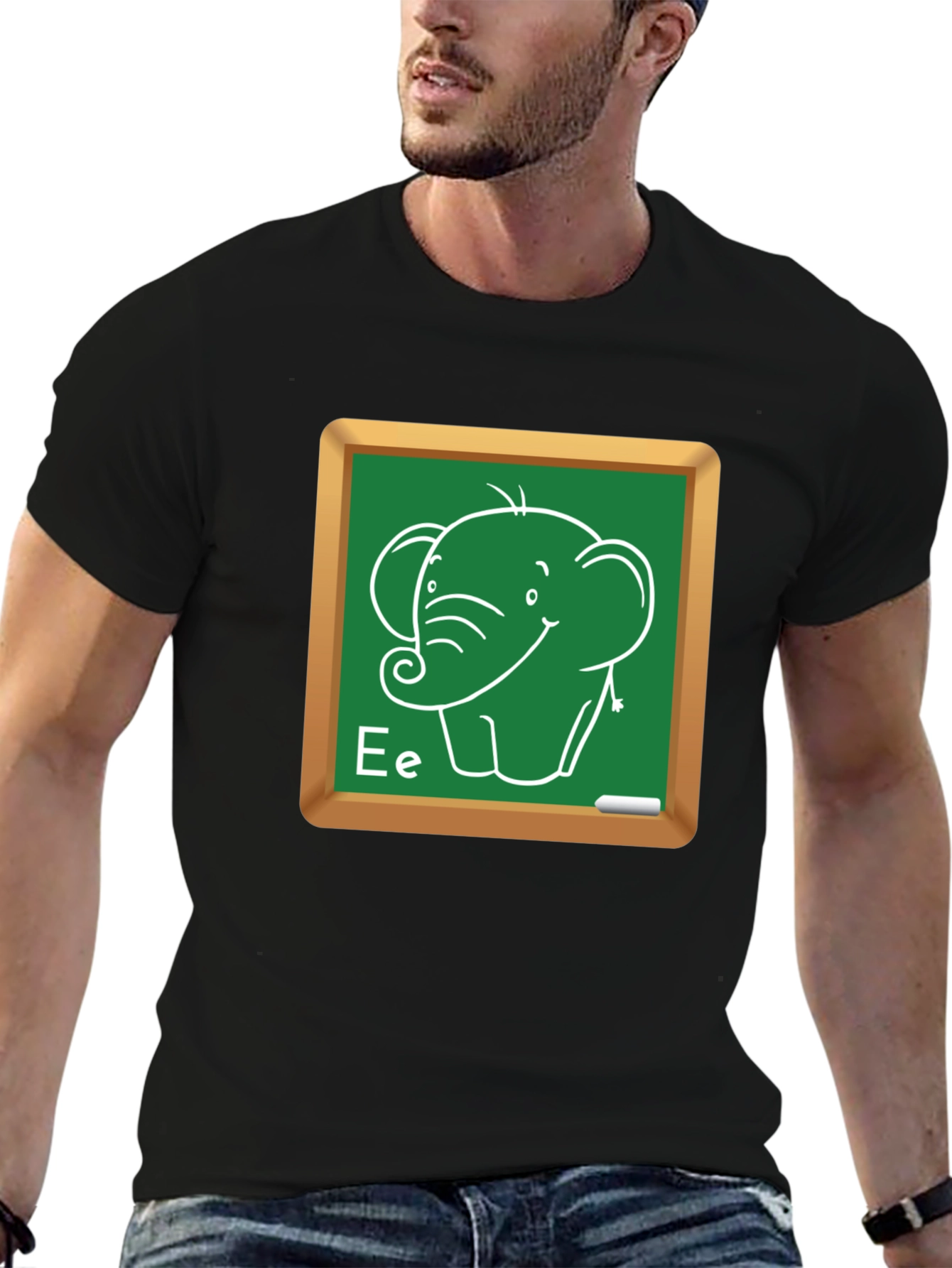 Elephant Chalkboard Tee - Cute Animal T-Shirt