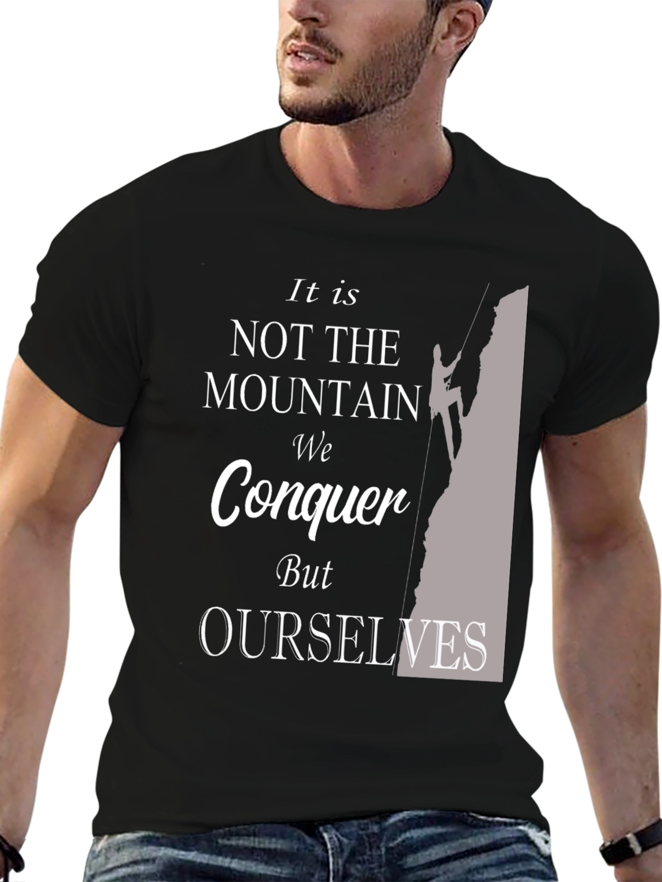 Motivational Mountain Conquer T-Shirt