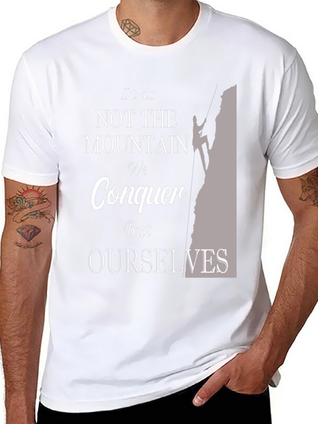 Motivational Mountain Conquer T-Shirt