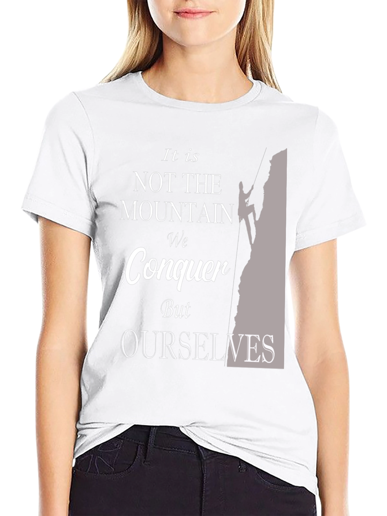 Motivational Mountain Conquer T-Shirt