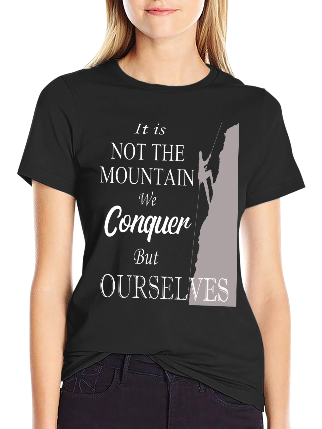 Motivational Mountain Conquer T-Shirt