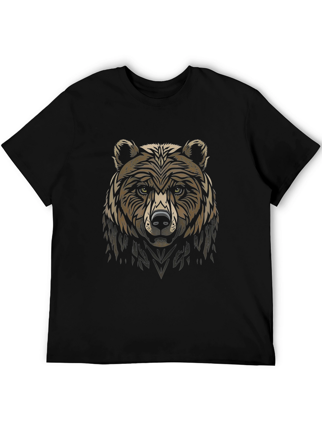 Bear Graphic Black T-Shirt - Stylish Animal Tee
