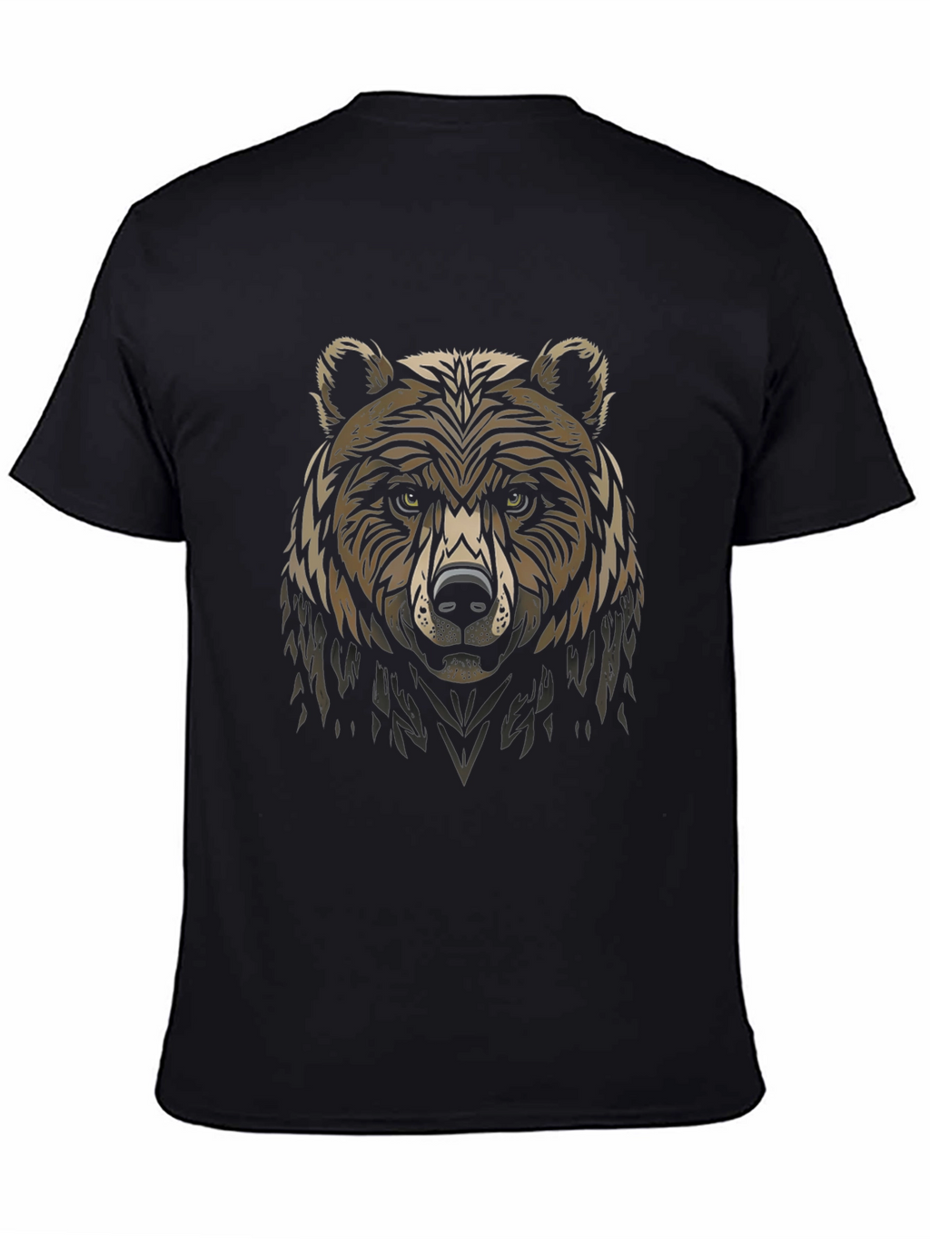 Bear Graphic Black T-Shirt - Stylish Animal Tee