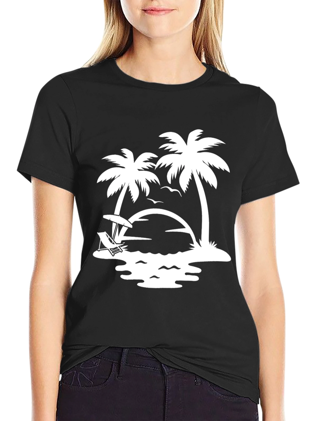 Beach Scene Graphic T-Shirt