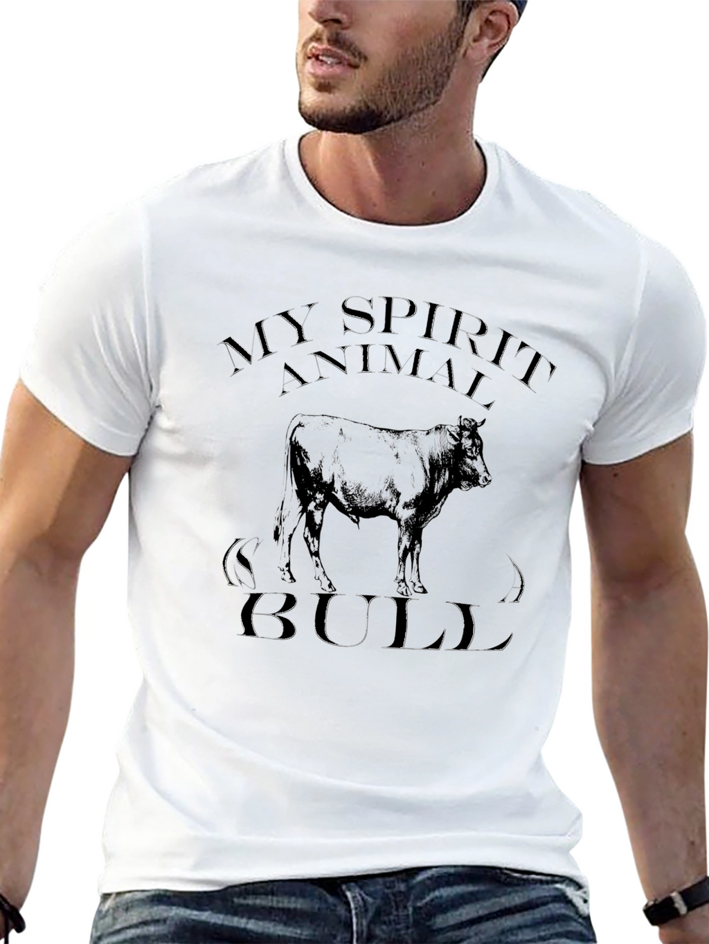 My Spirit Animal Bull Graphic T-Shirt