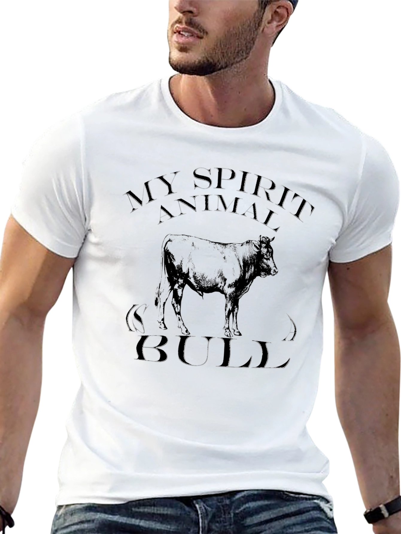 My Spirit Animal Bull Graphic T-Shirt