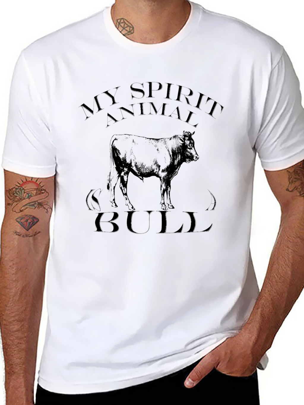 My Spirit Animal Bull Graphic T-Shirt