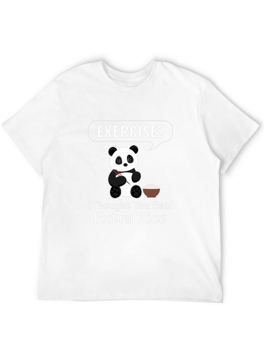Extra Rice Panda T-Shirt - Funny Foodie Tee