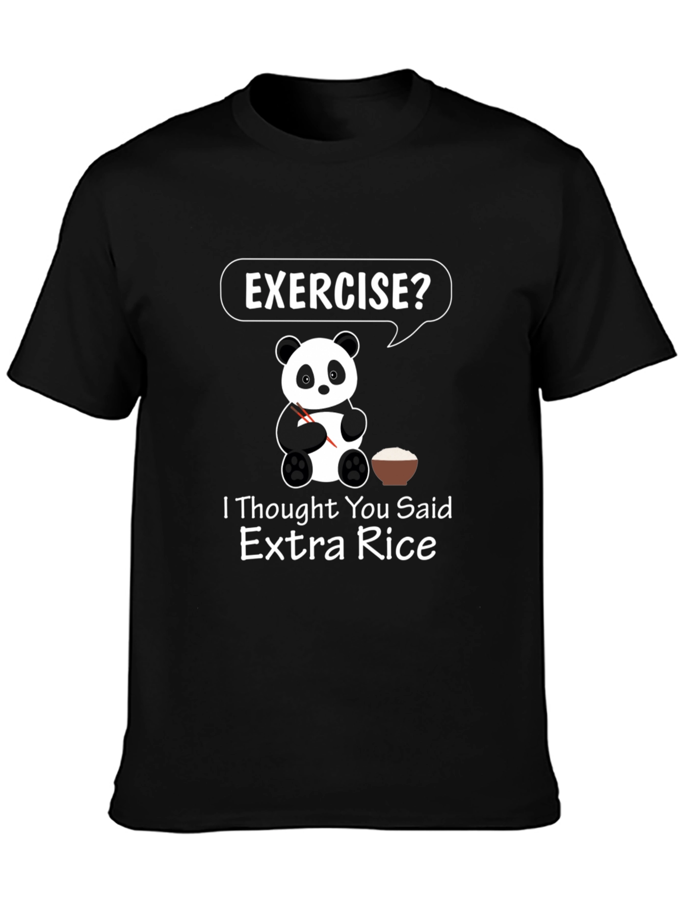 Extra Rice Panda T-Shirt - Funny Foodie Tee