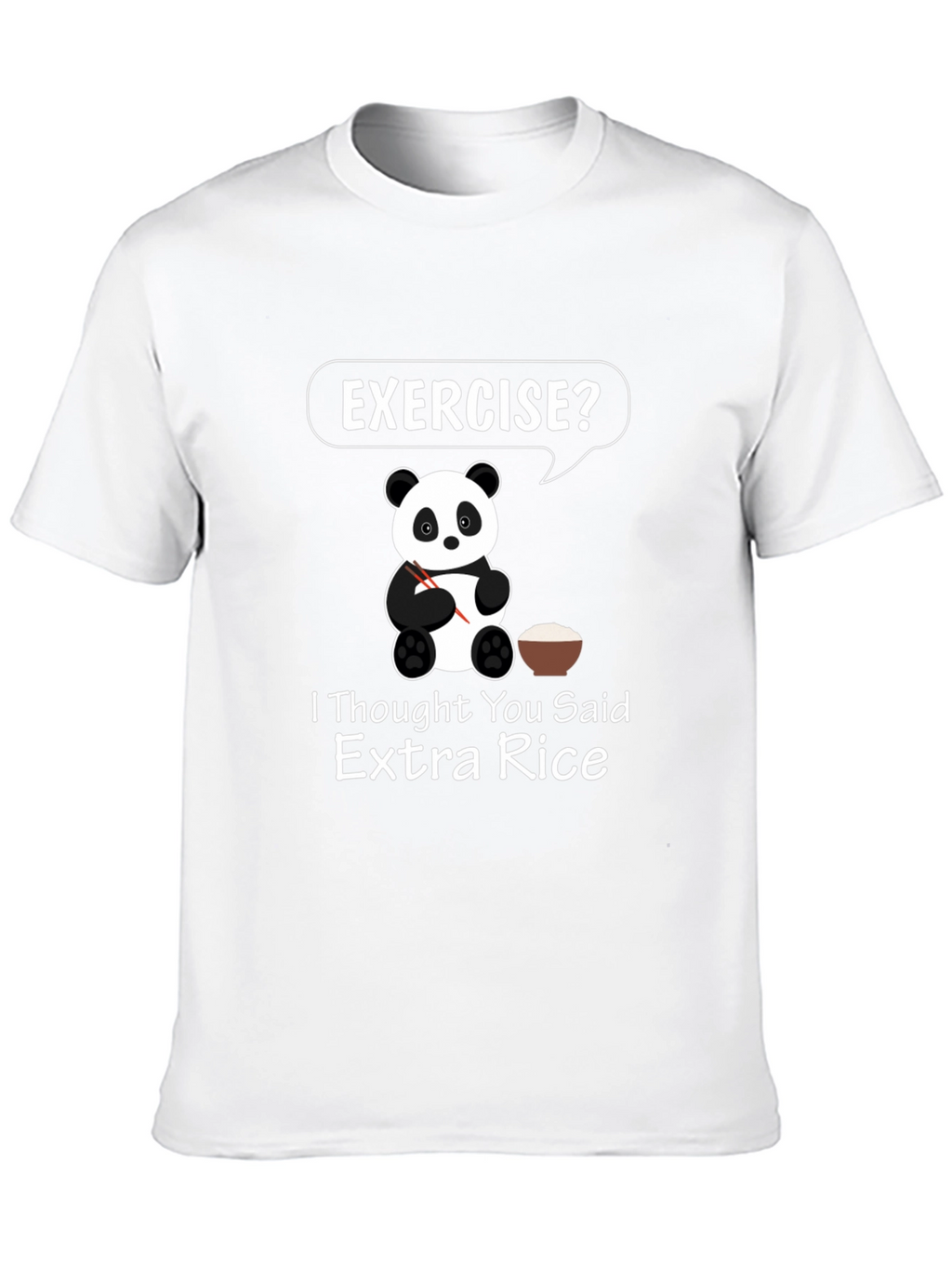 Extra Rice Panda T-Shirt - Funny Foodie Tee