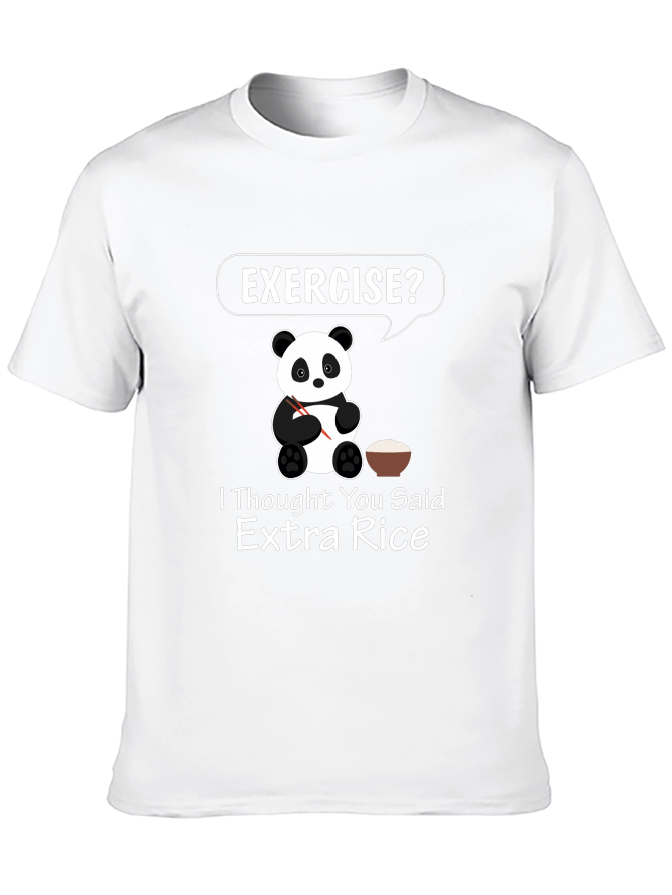 Extra Rice Panda T-Shirt - Funny Foodie Tee