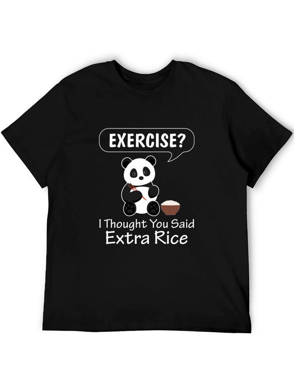 Extra Rice Panda T-Shirt - Funny Foodie Tee