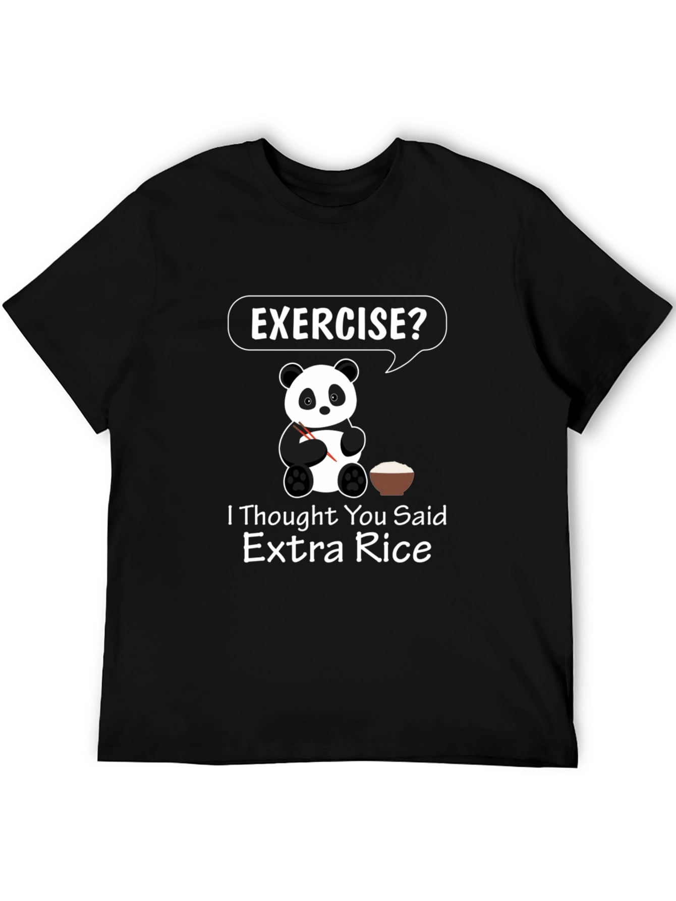 Extra Rice Panda T-Shirt - Funny Foodie Tee