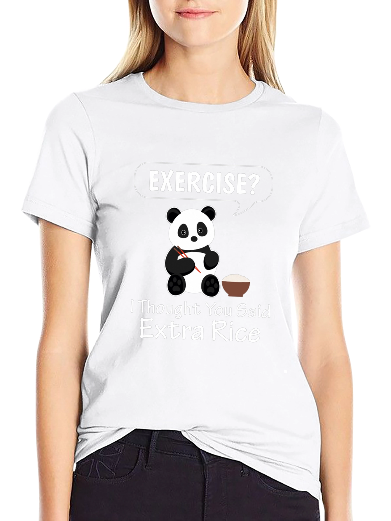 Extra Rice Panda T-Shirt - Funny Foodie Tee