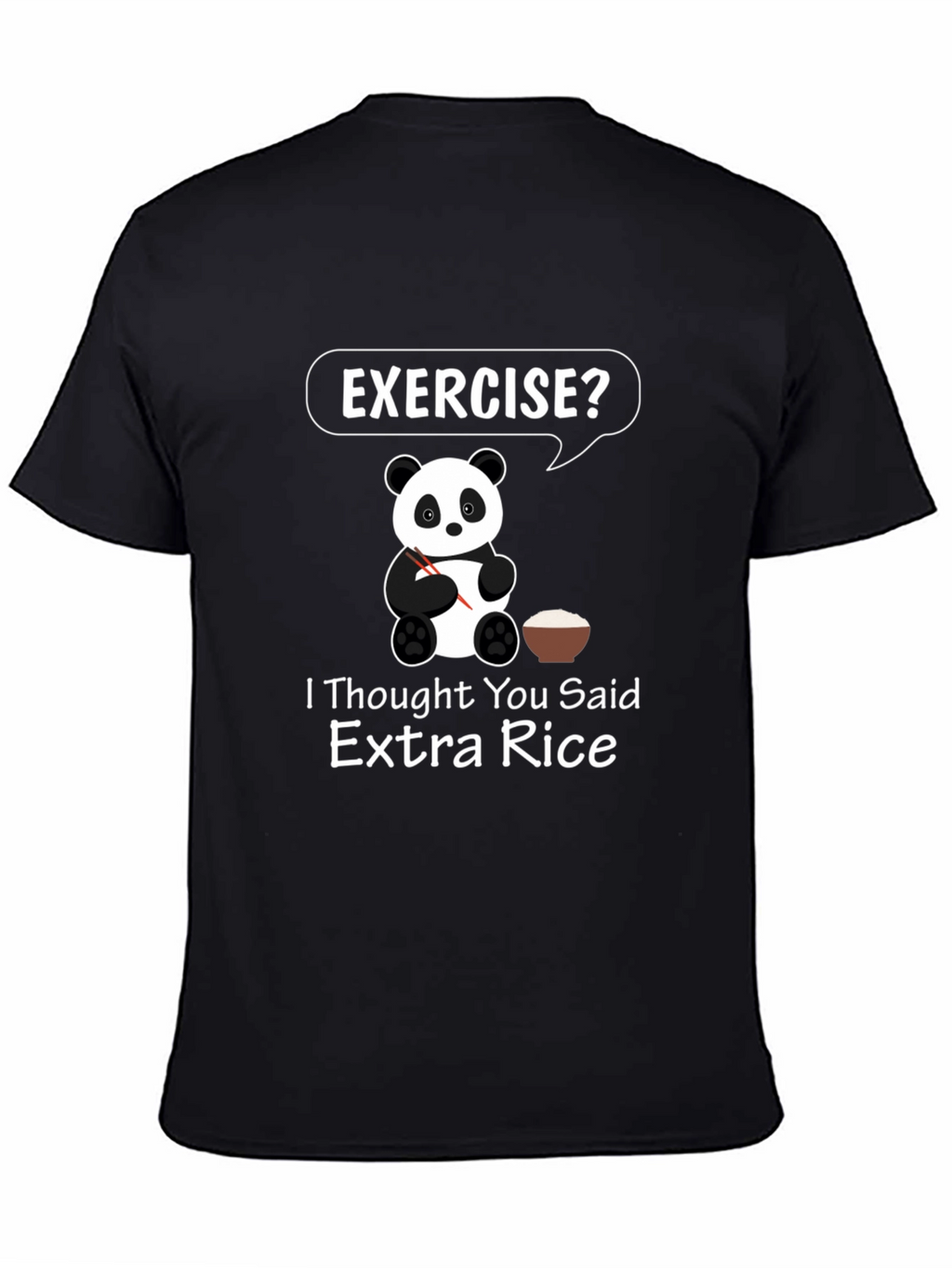 Extra Rice Panda T-Shirt - Funny Foodie Tee