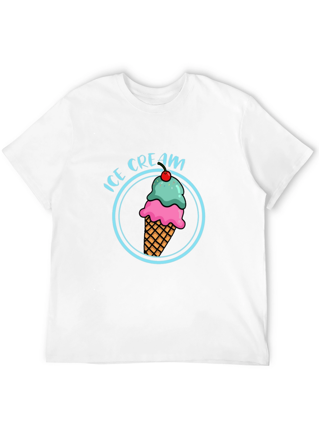 Ice Cream T-Shirt - Round Graphic Tee