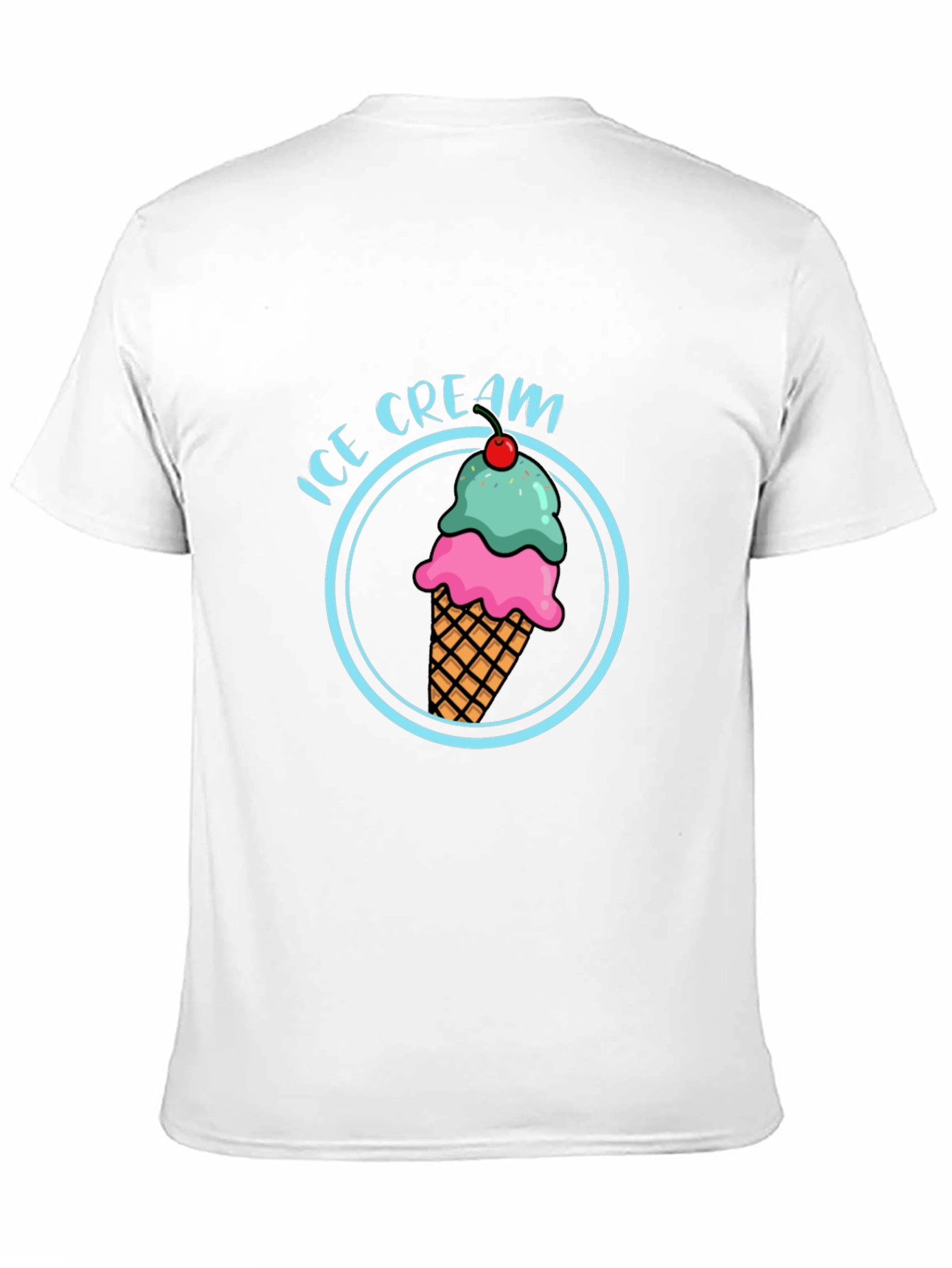 Ice Cream T-Shirt - Round Graphic Tee