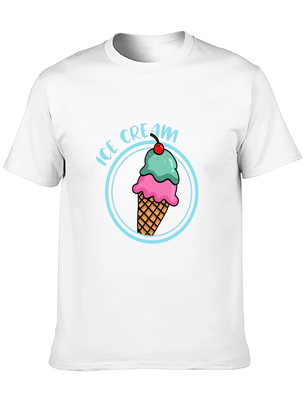 Ice Cream T-Shirt - Round Graphic Tee
