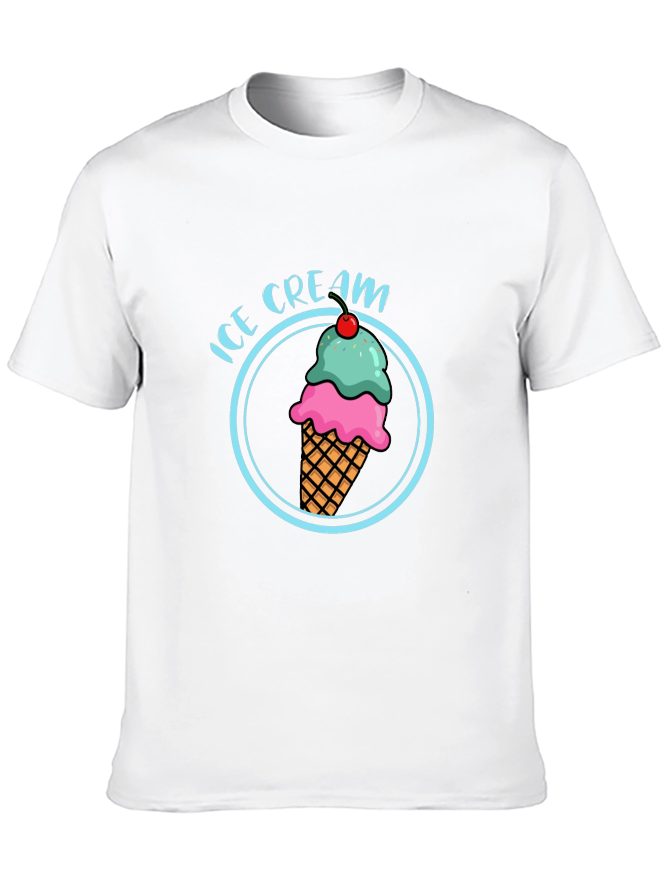 Ice Cream T-Shirt - Round Graphic Tee
