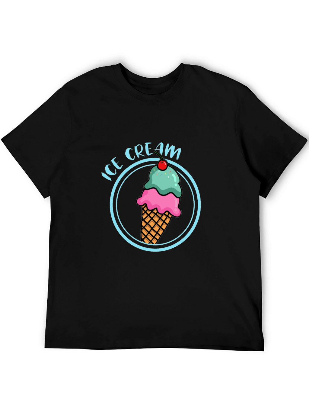 Ice Cream T-Shirt - Round Graphic Tee