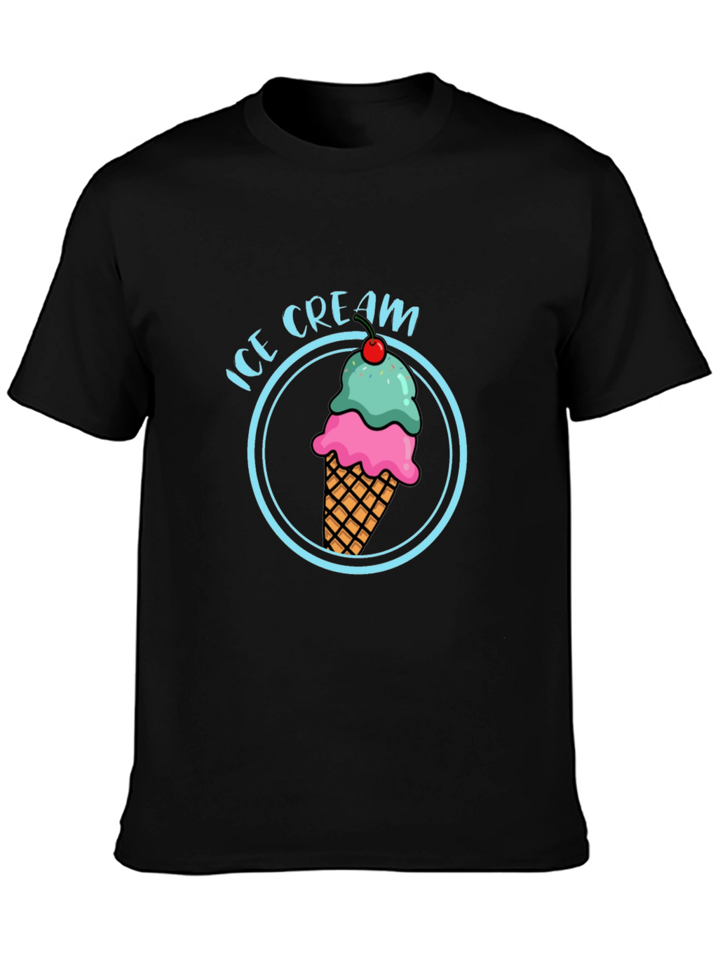 Ice Cream T-Shirt - Round Graphic Tee