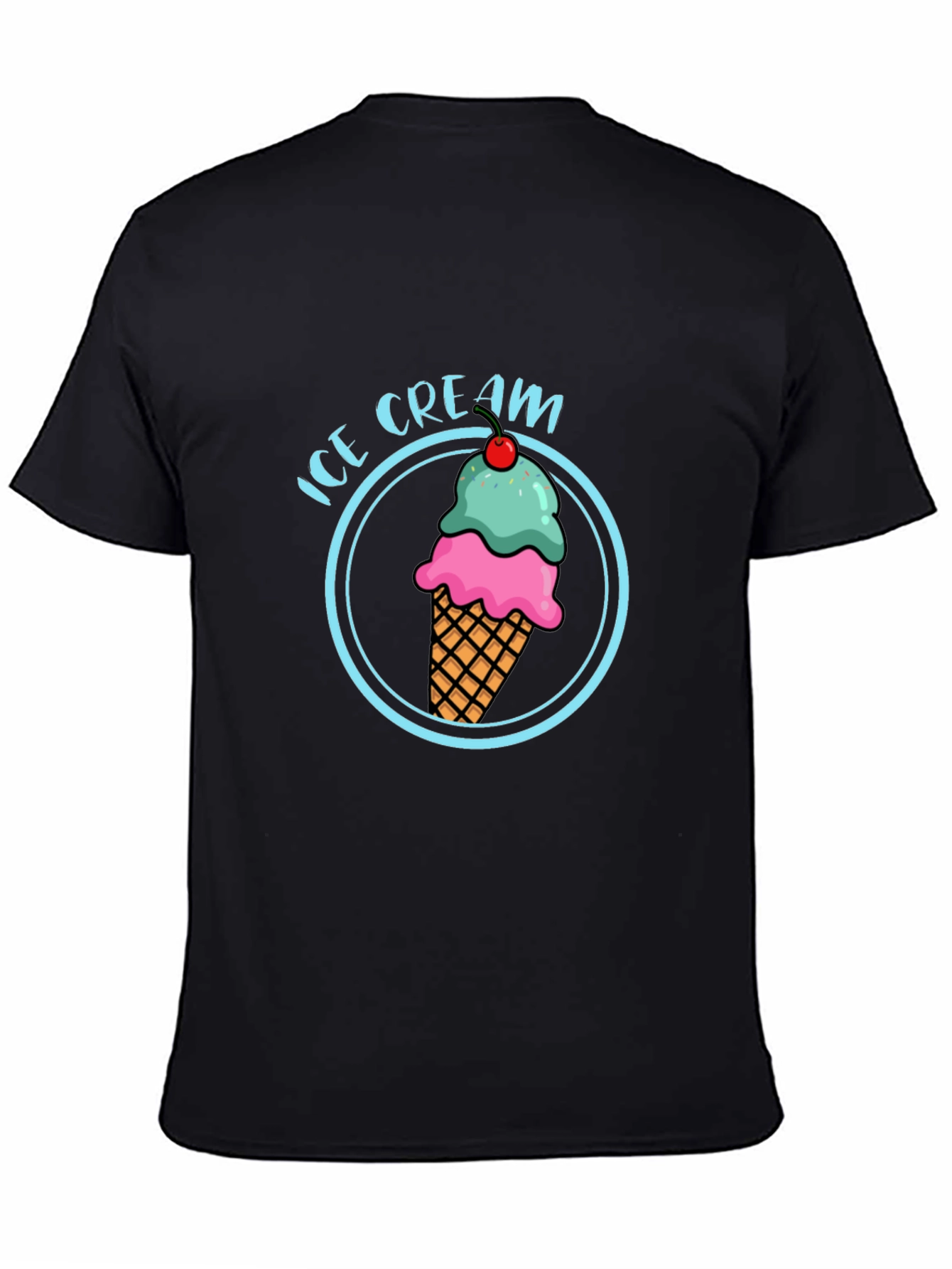Ice Cream T-Shirt - Round Graphic Tee