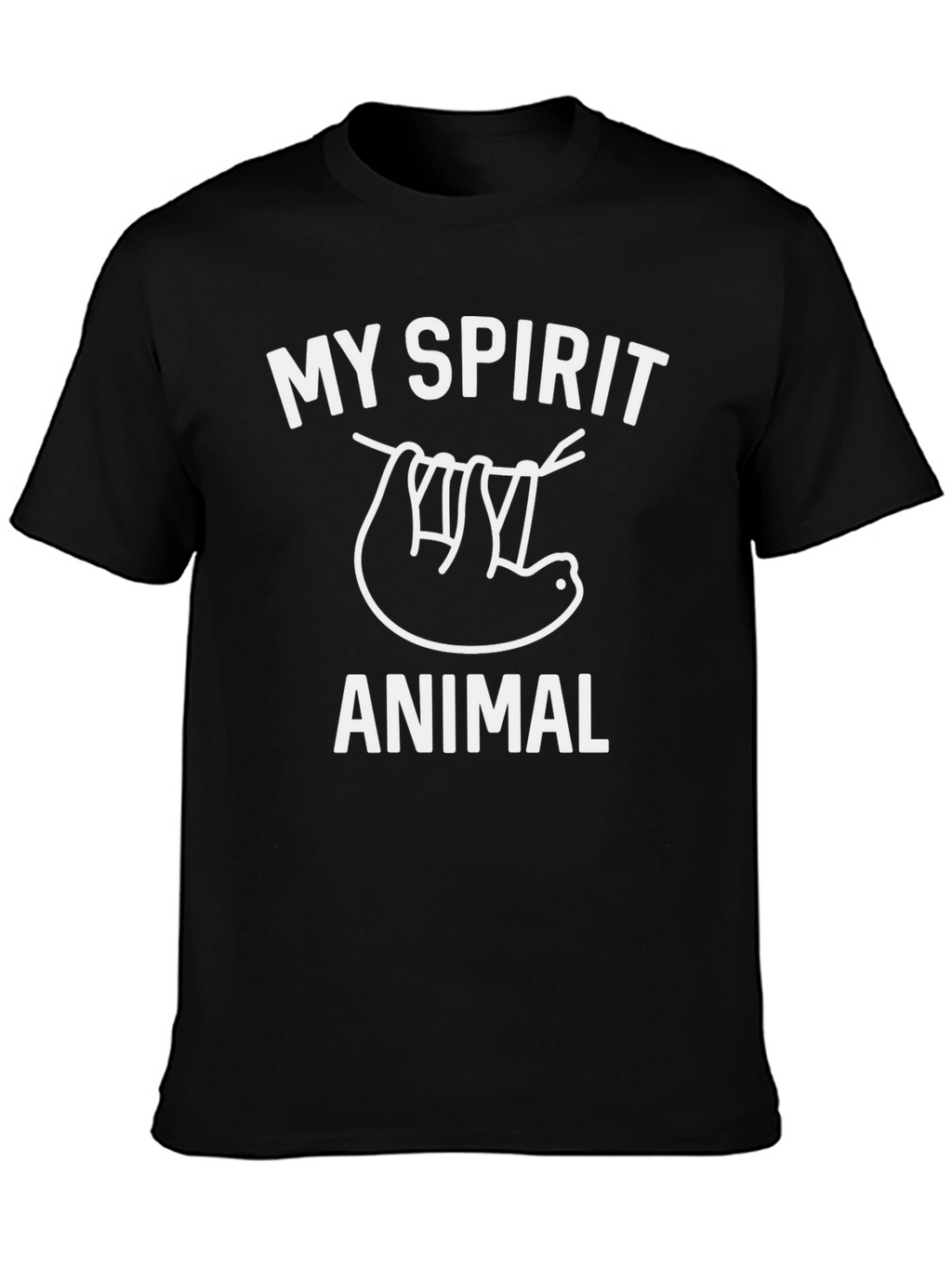 My Spirit Animal Sloth Graphic Tee - Black