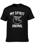 My Spirit Animal Sloth Graphic Tee - Black