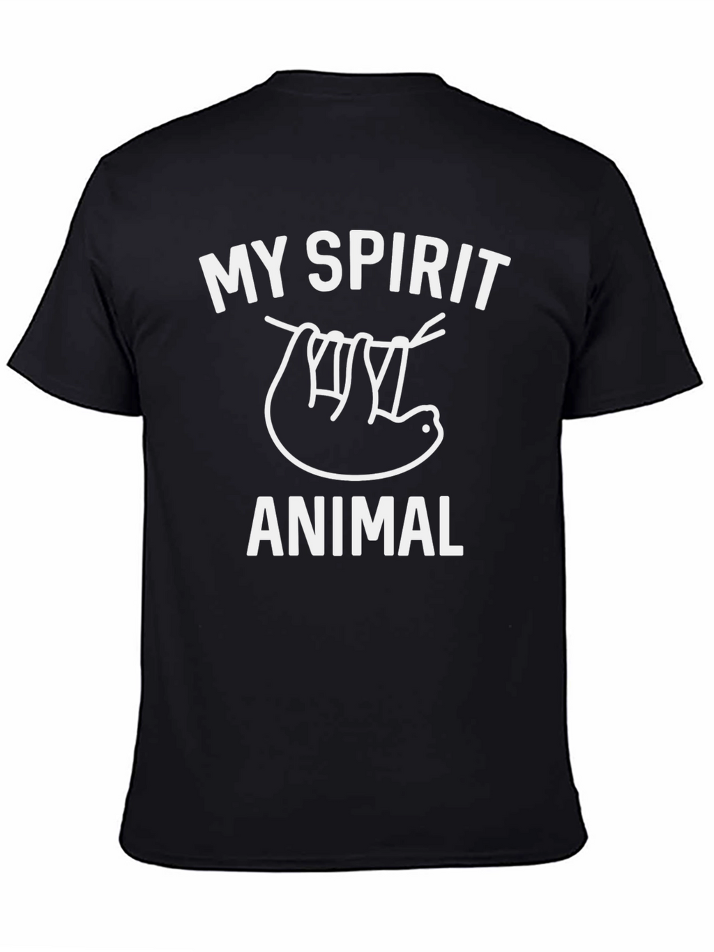My Spirit Animal Sloth Graphic Tee - Black