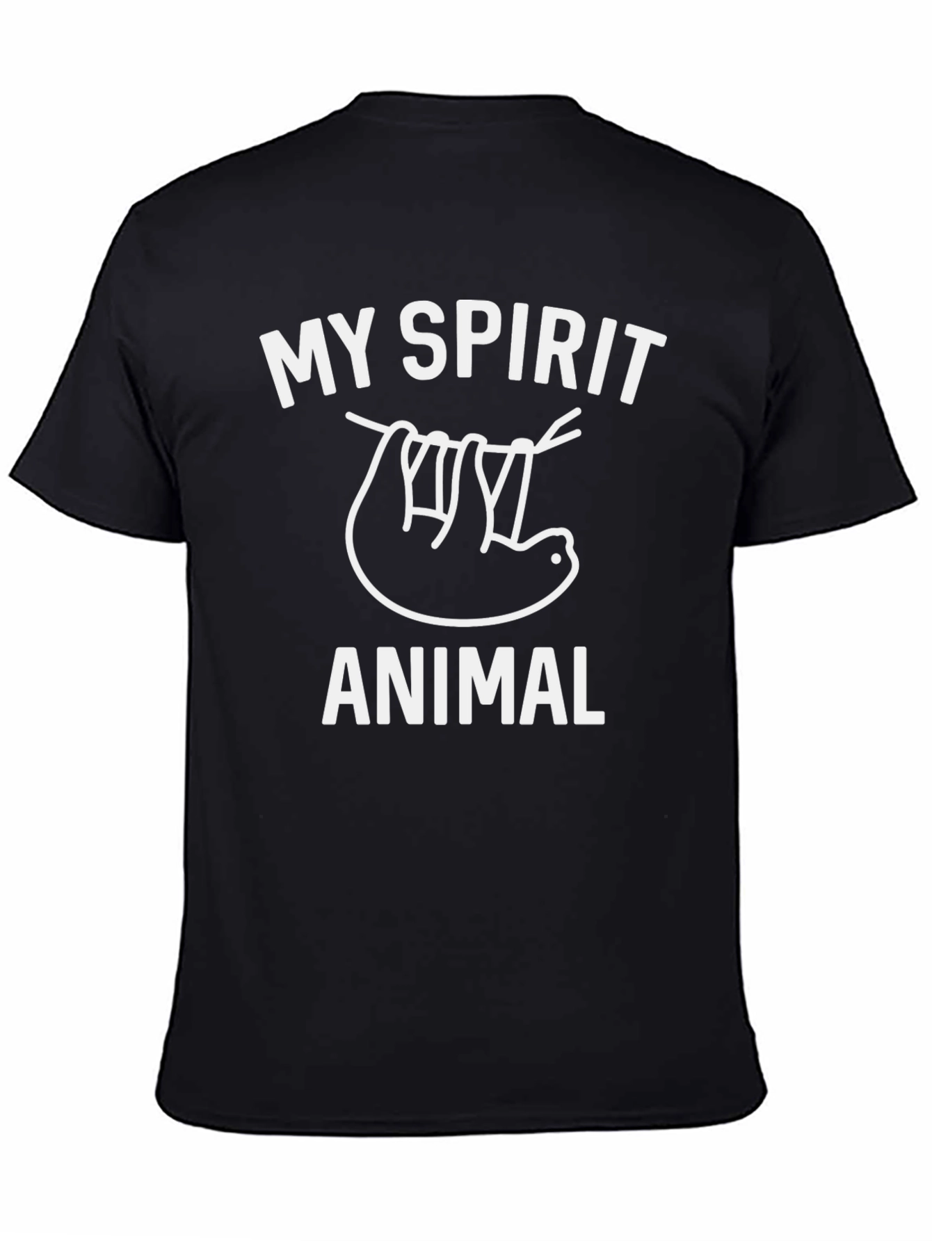 My Spirit Animal Sloth Graphic Tee - Black
