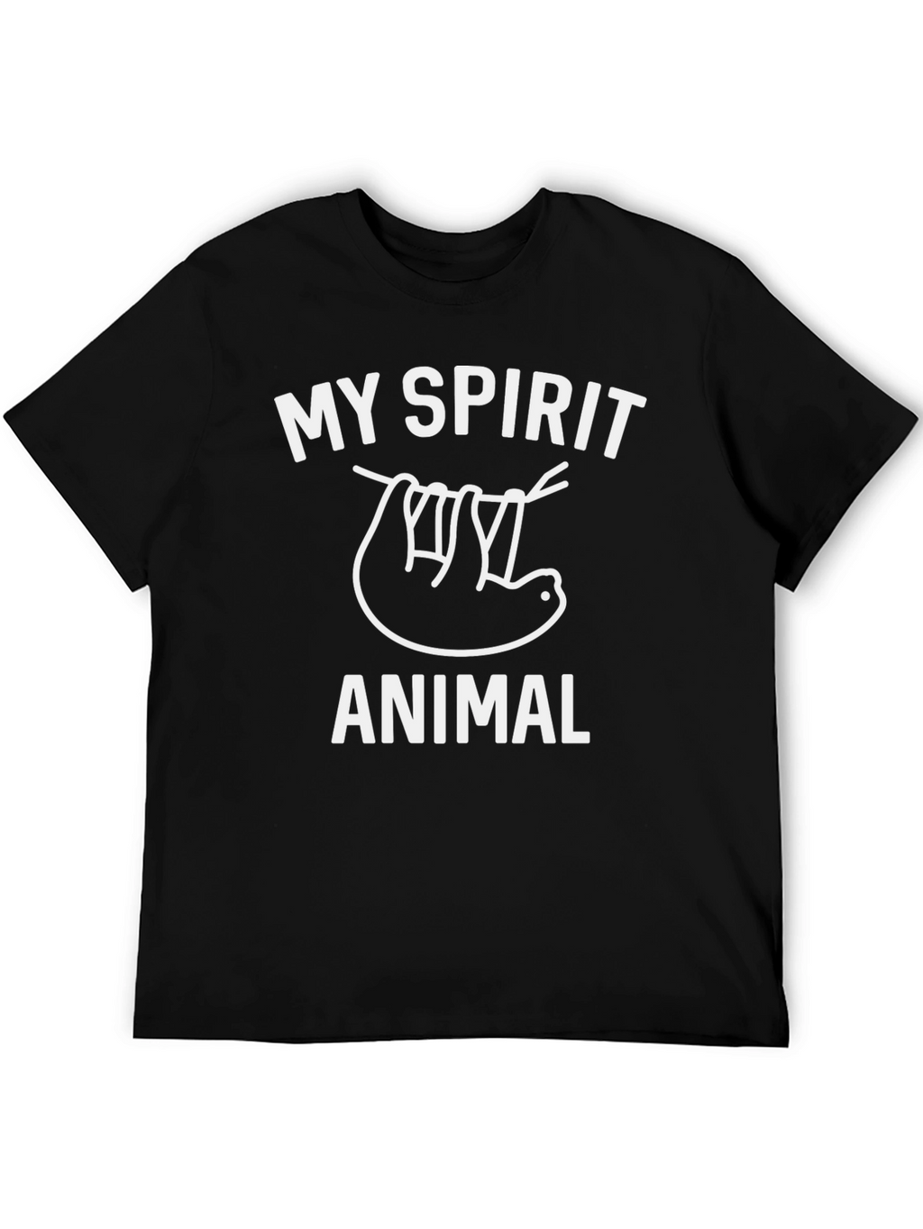 My Spirit Animal Sloth Graphic Tee - Black
