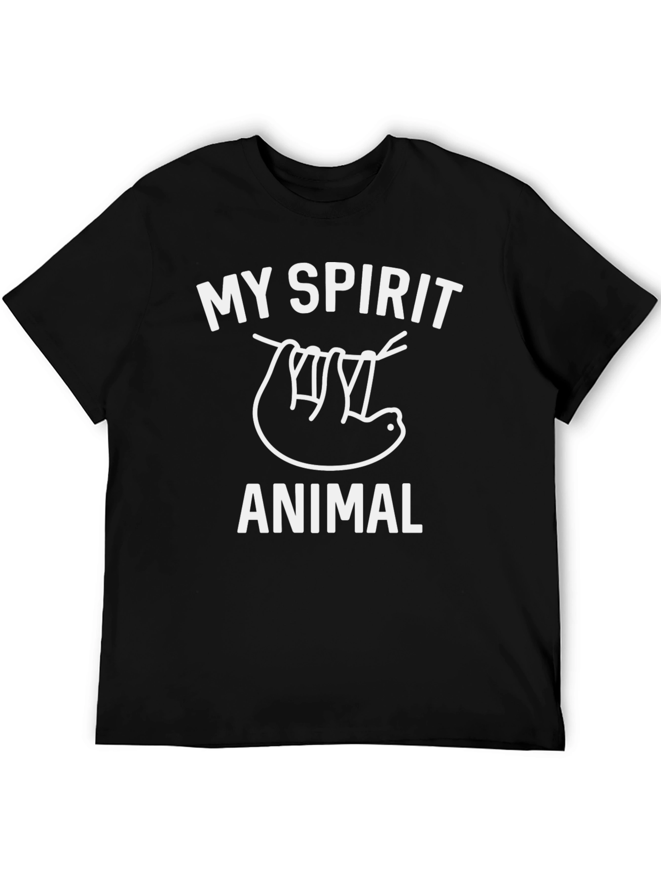 My Spirit Animal Sloth Graphic Tee - Black