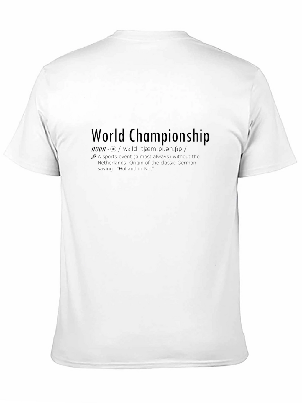 World Championship Definition Black T-Shirt