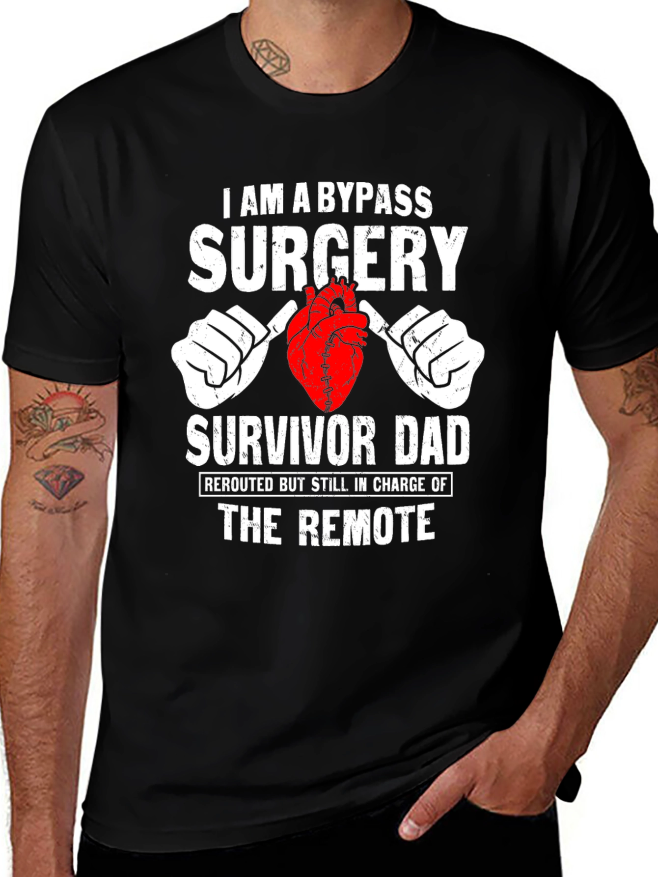 Bypass Surgery Survivor Dad Graphic T-Shirt