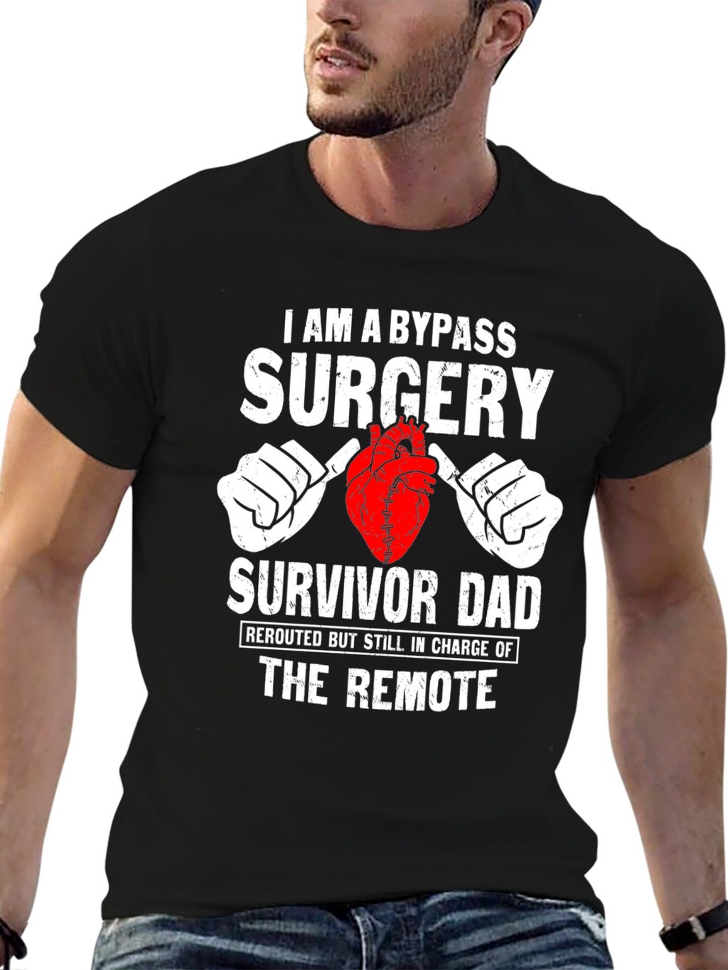 Bypass Surgery Survivor Dad Graphic T-Shirt