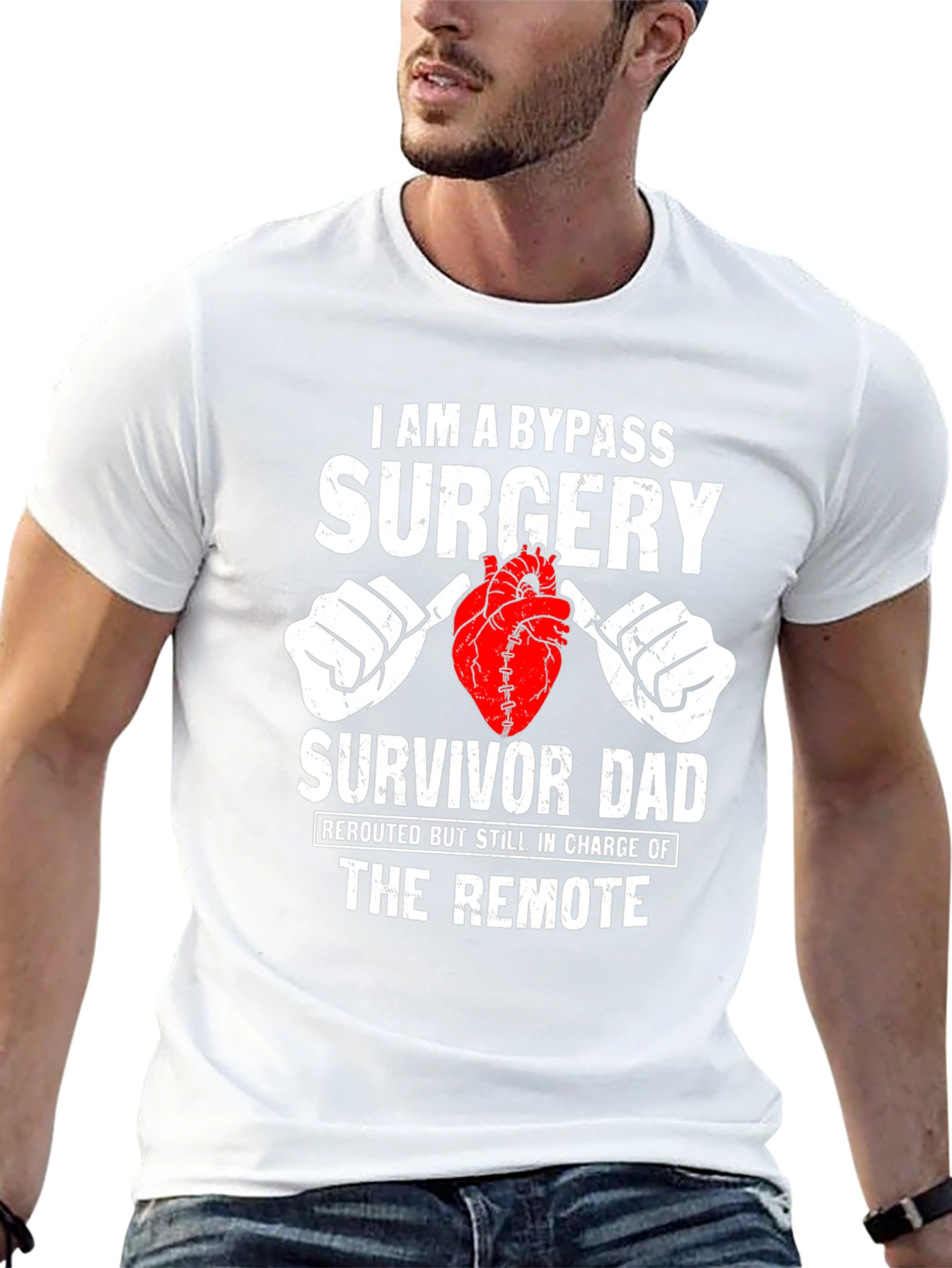 Bypass Surgery Survivor Dad Graphic T-Shirt